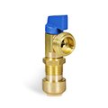 Everflow Washing Machine Replacement Valve 1/2" Push-Fit Inlet x 3/4" MHT Outlet, Brass, For Cold Water Supply 541U